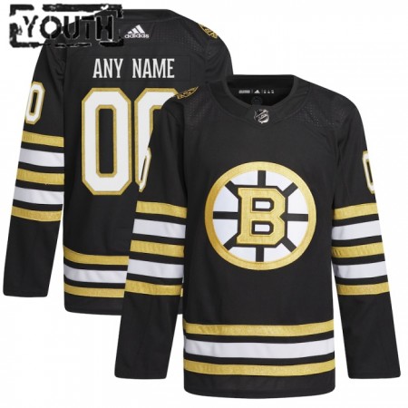 Adidas Maillot de Hockey Boston Bruins Personnaliser 100th Anniversary 2023-24 Noir Authentic - Enfant